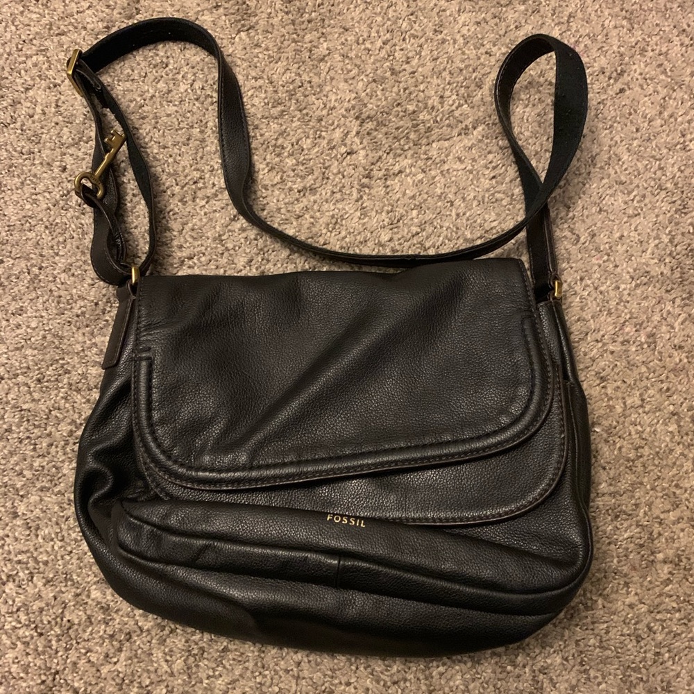 Fossil leather shoulder bag